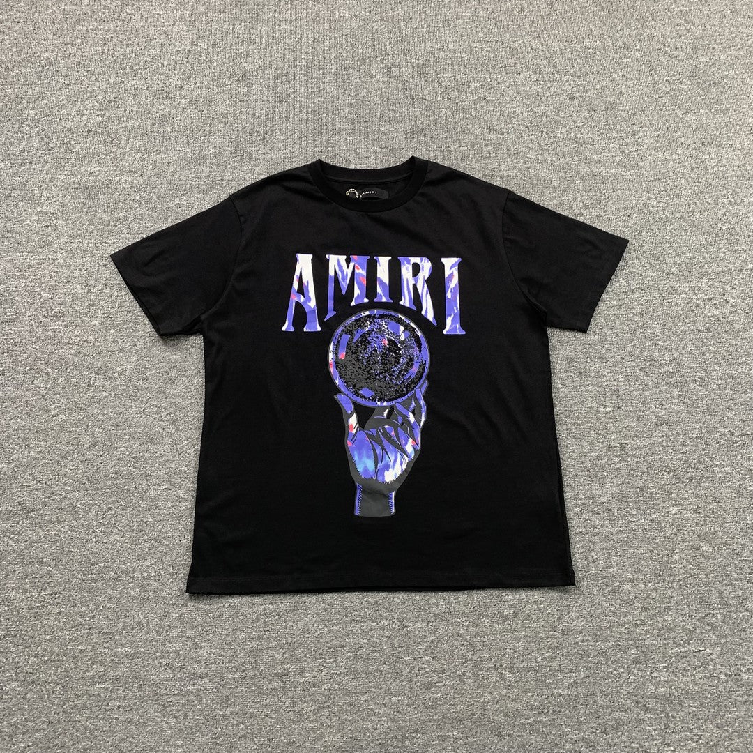 AMIRI CRYSTAL BALL TEE BLACK