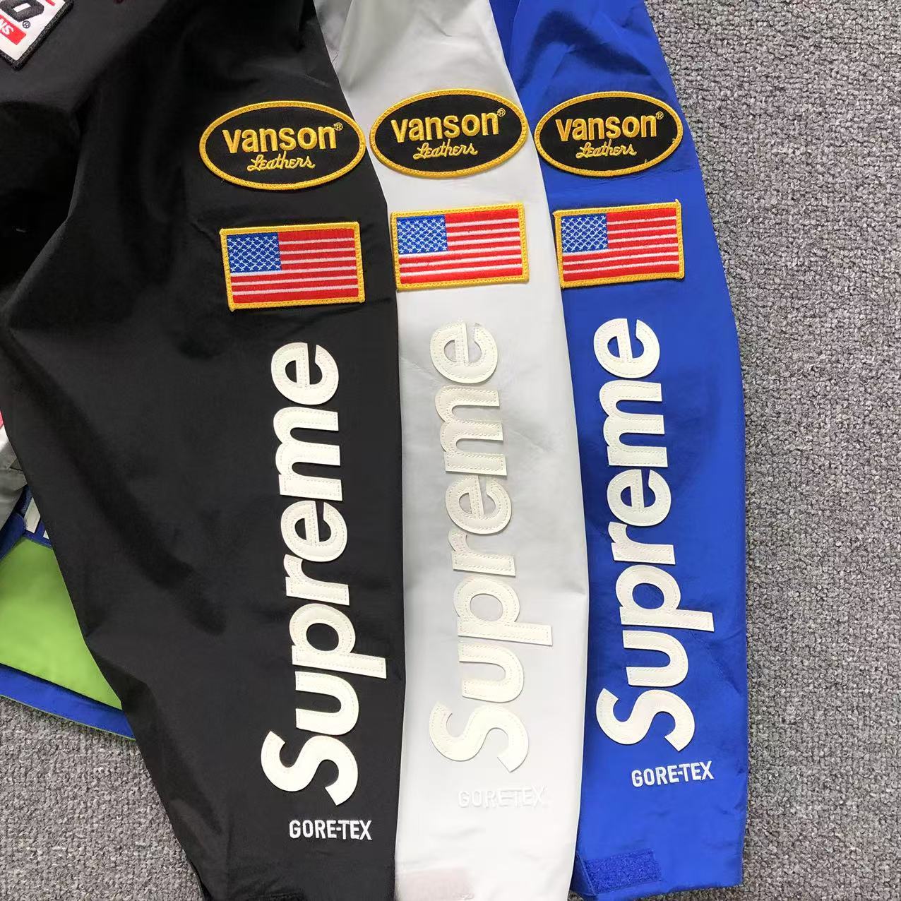 Campera Supreme Vanson Leathers GORE-TEX Shell Negra