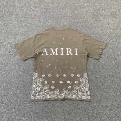 AMIRI BANDANA BLEACH MA TEE BEIGE