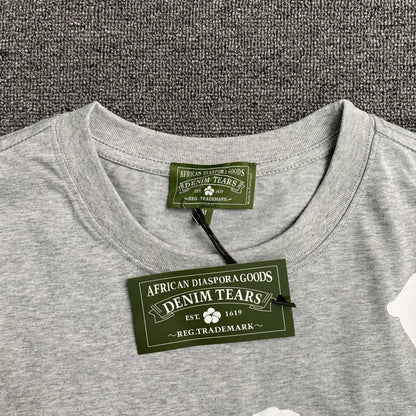 Remera Denim Tears Big Cotton Wreath Gris