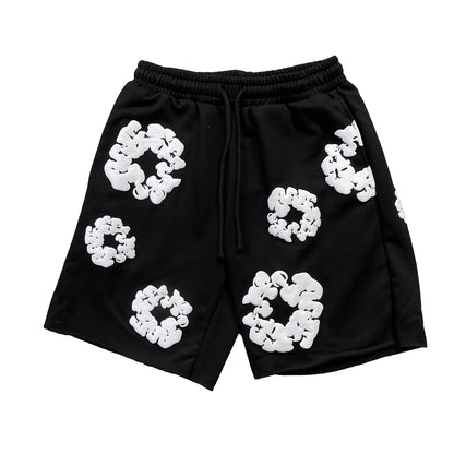 denim-tears-the-cotton-wreath-shorts-black-Drip Store Argentina