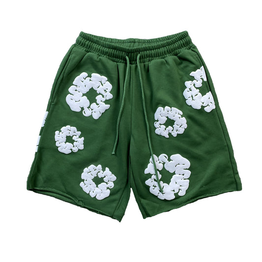 denim-tears-the-cotton-wreath-shorts-green-Drip Store Argentina