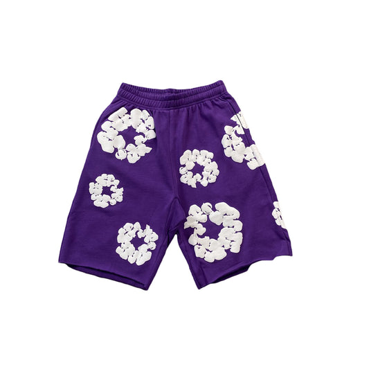 denim-tears-the-cotton-wreath-shorts-purple-Drip Store Argentina