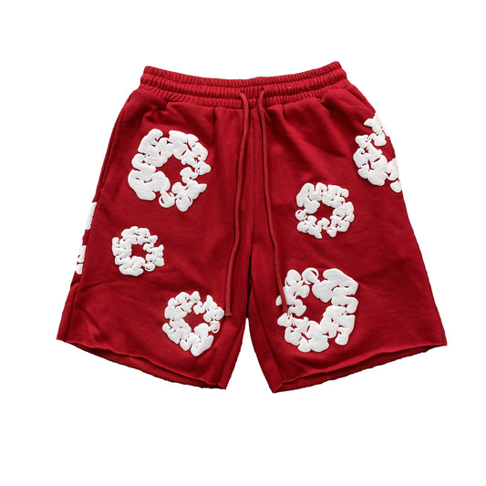 denim-tears-the-cotton-wreath-shorts-red-Drip Store Argentina