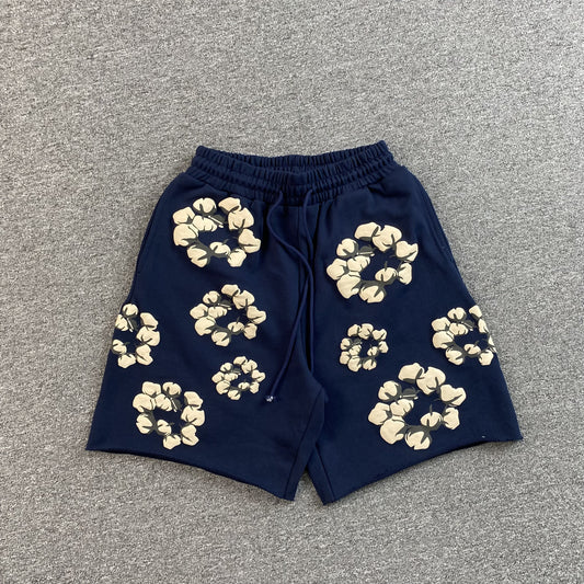 denim-tears-x-cpfm-cactus-tears-wreath-shorts-navy-Drip Store Argentina