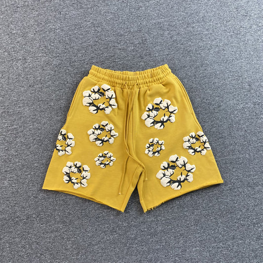 denim-tears-x-cpfm-cactus-tears-wreath-shorts-yellow-Drip Store Argentina