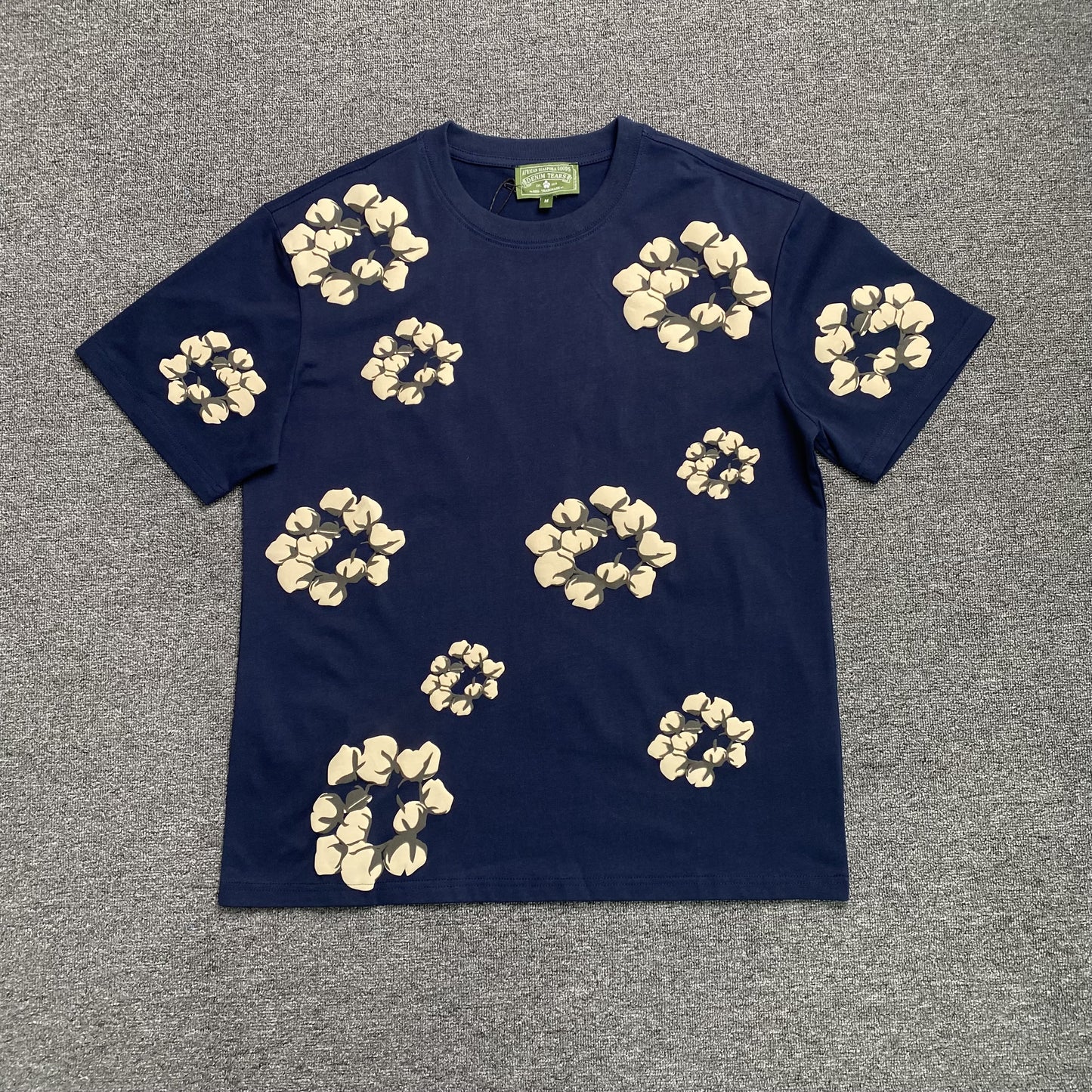 denim-tears-x-cpfm-cactus-tears-wreath-tee-navy-Drip Store Argentina