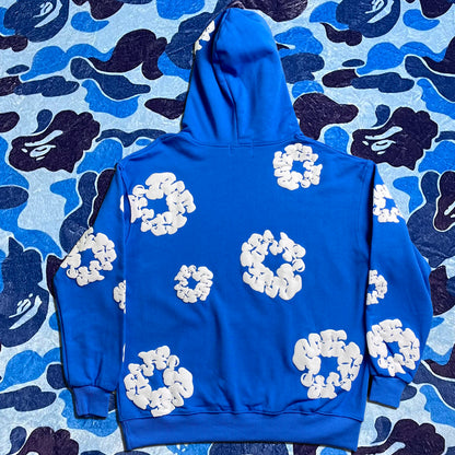 DENIM TEARS THE COTTON WREATH HOODIE ROYAL BLUE