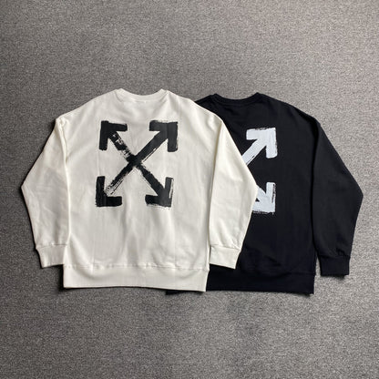 OFF WHITE PAINT ARROW CREWNECK BLACK