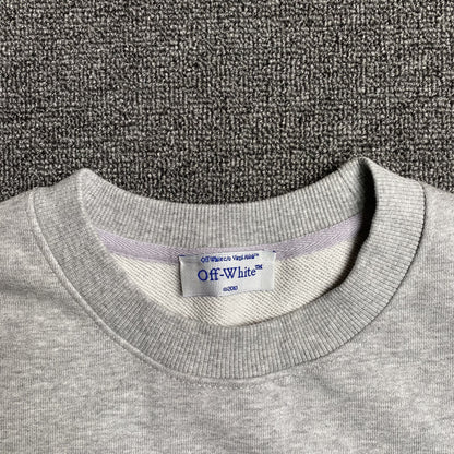 OFF WHITE SCRIBBLE DIAG CREWNECK GREY