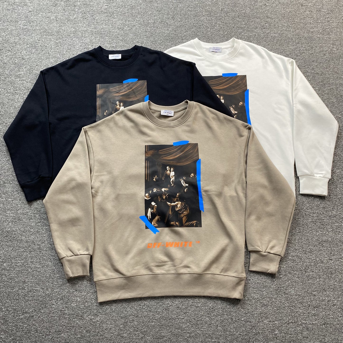 OFF WHITE X BROWNS CARAVAGGIO CREWNECK WHITE