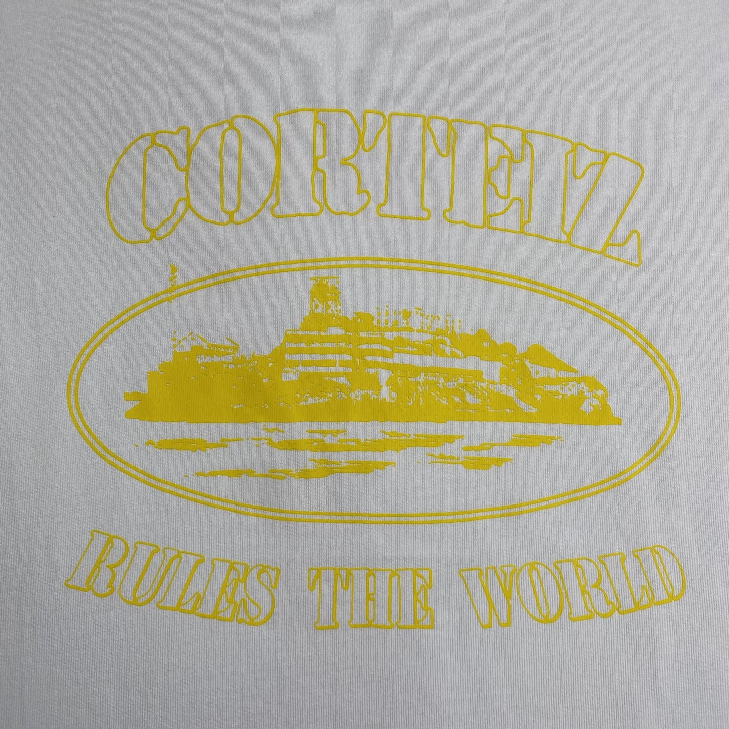 CORTEIZ ALCATRAZ RULES THE WORLD TEE WHITE