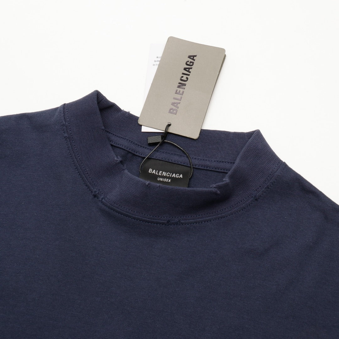 BALENCIAGA 3B STENCIL T-SHIRT BLUE