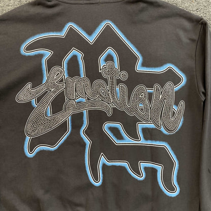 Campera Mixed Emotion Rhinestone Gris