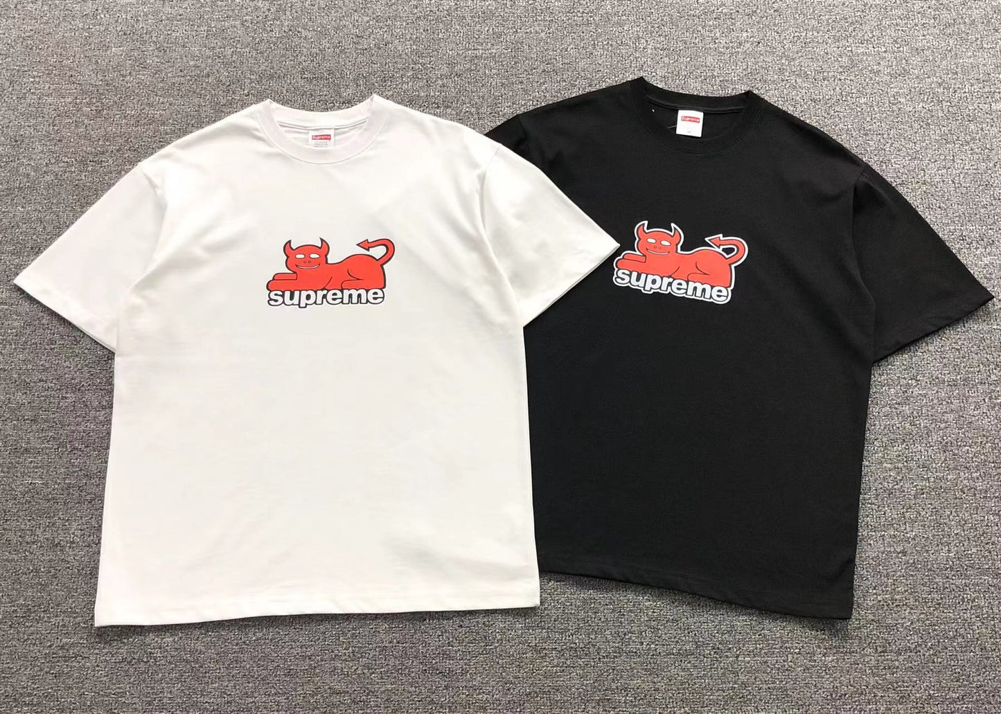 SUPREME TOY MACHINE DEVIL CAT TEE WHITE