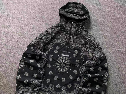 Campera Supreme Reflective Bandana Anorak Negra