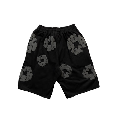 DENIM TEARS THE COTTON WREATH SHORTS MONOCHROME