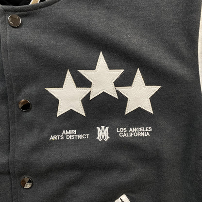 AMIRI STARS BOMBER JACKET GREY