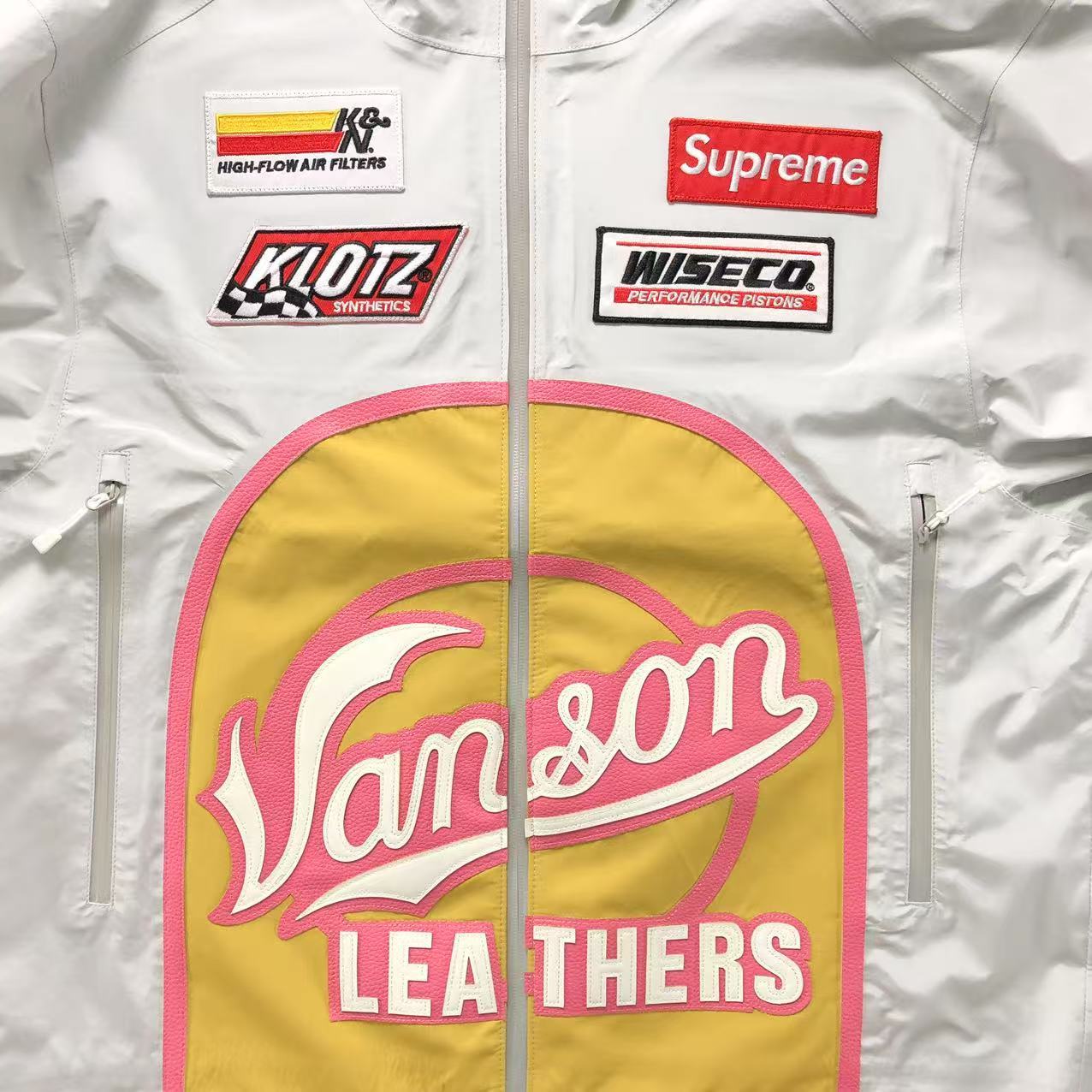Campera Supreme Vanson Leathers GORE-TEX Shell Blanca