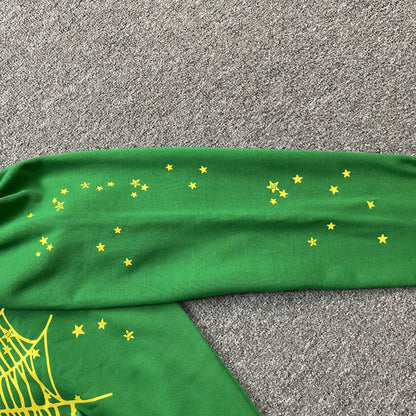 SP5DER STAR OG WEB V2 HOODIE SLIME GREEN