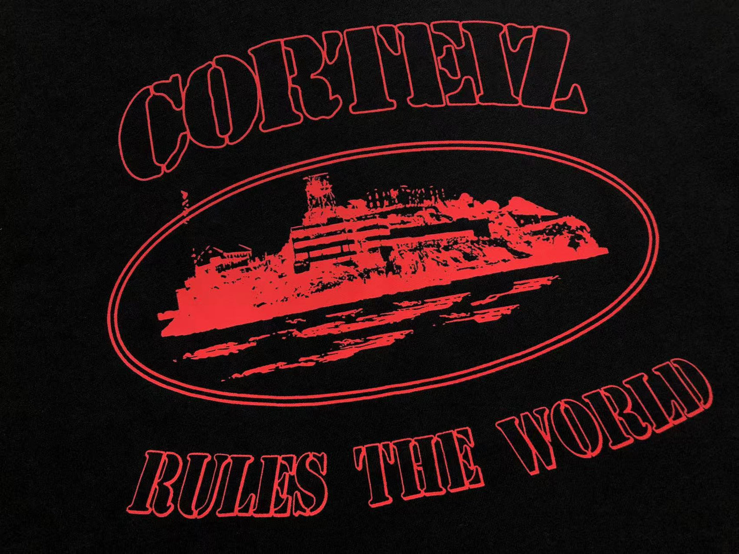 CORTEIZ ALCATRAZ RULES THE WORLD TEE BLACK