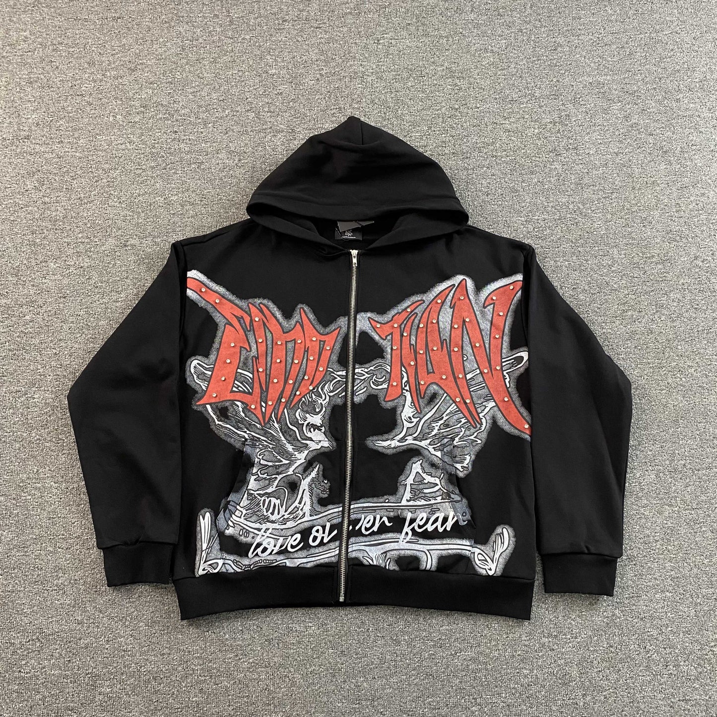 Campera Mixed Emotion Graffiti Negra