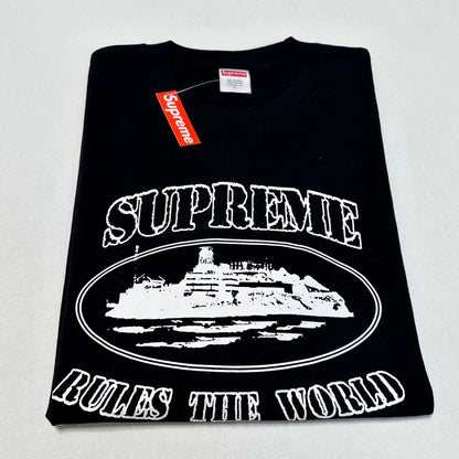 SUPREME CORTEIZ RULES THE WORLD TEE BLACK