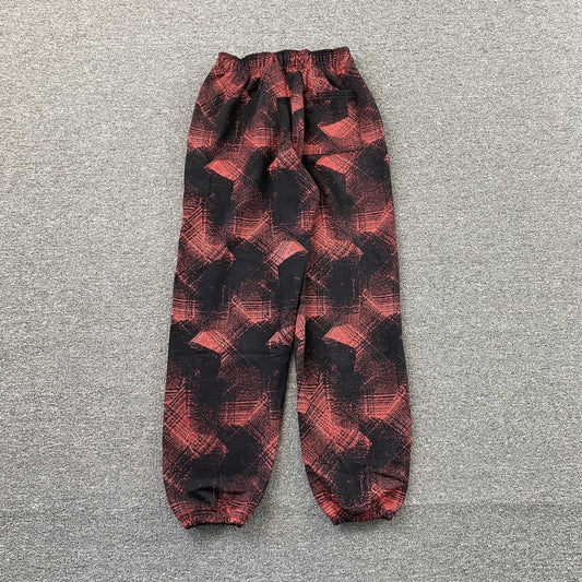 Pantalón Sp5der Plaid Splatt Rojo