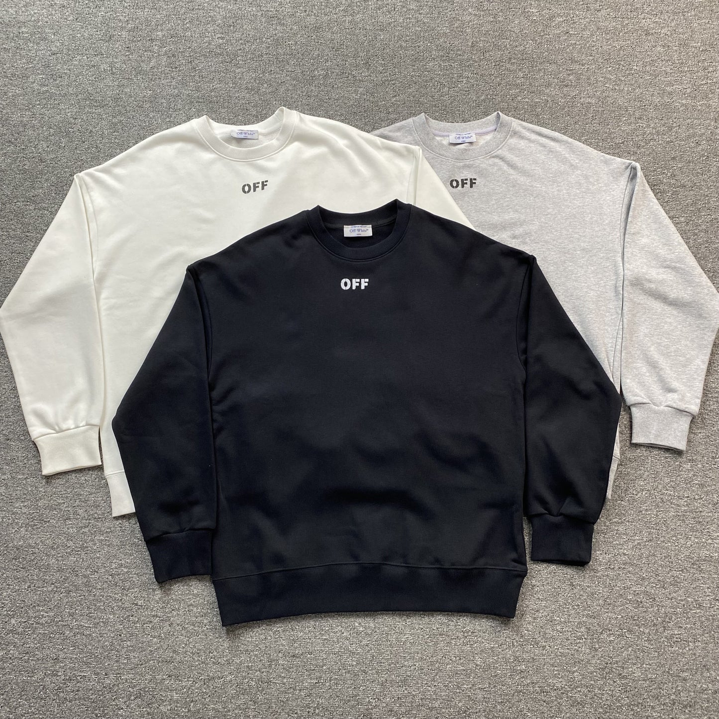 OFF WHITE OFF STAMP CREWNECK BLACK