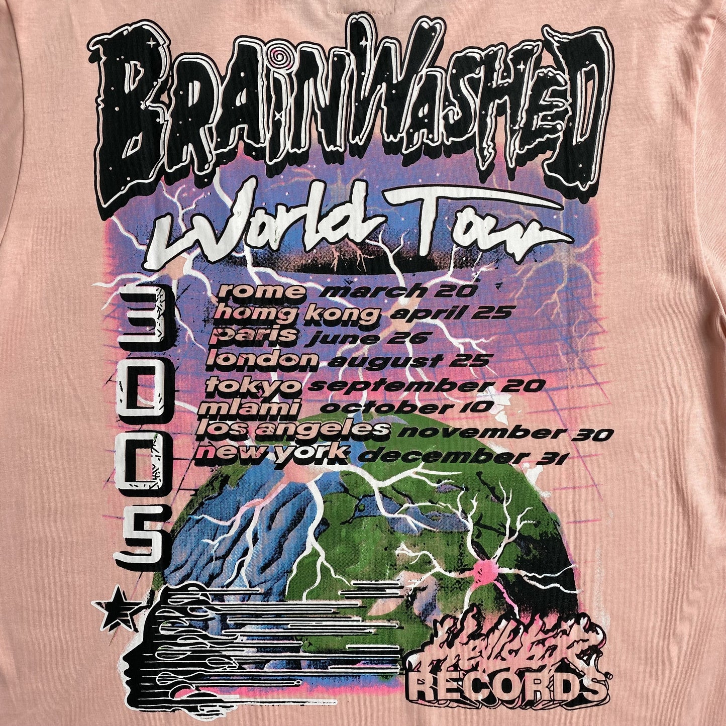 HELLSTAR BRAINWASHED WORLD TOUR TEE PINK