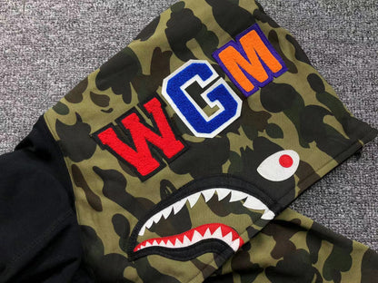 BAPE 1ST CAMO SHARK FULL ZIP HOODIE BLACK