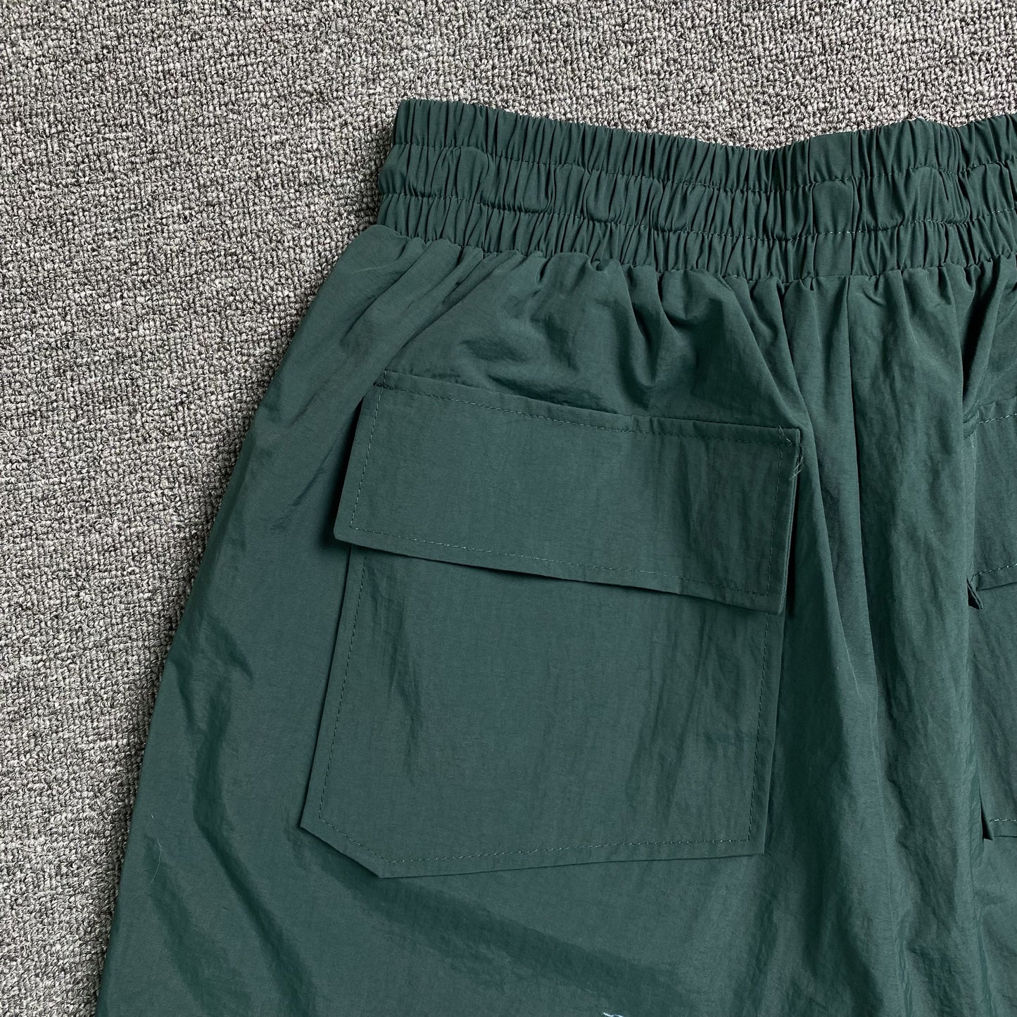 RHUDE RH LOGO SHORTS GREEN