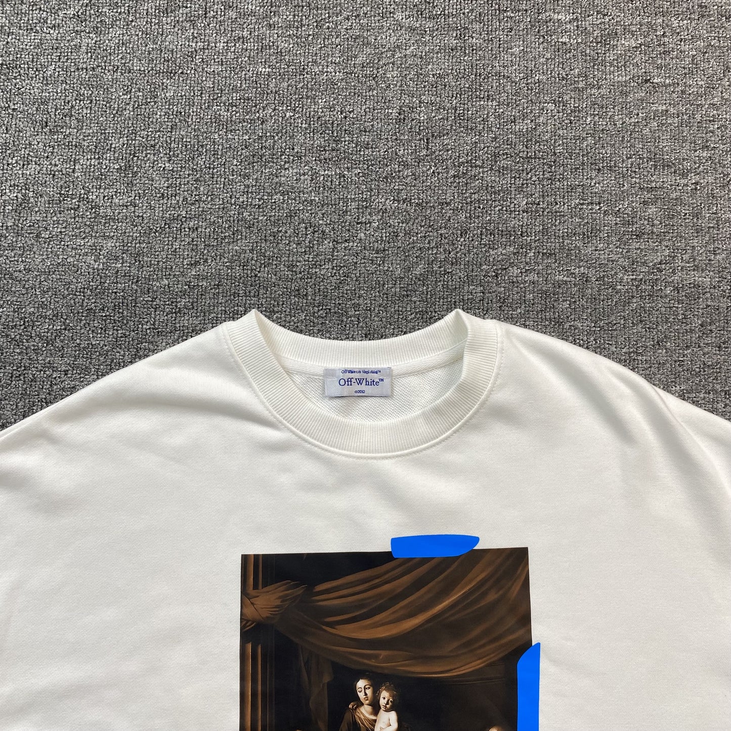 OFF WHITE X BROWNS CARAVAGGIO CREWNECK WHITE