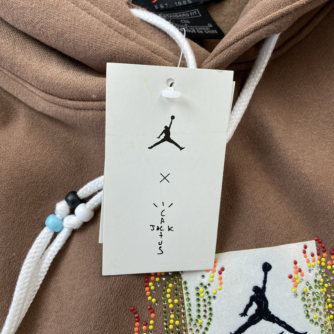 TRAVIS SCOTT X JORDAN FLIGHT GRAPHIC HOODIE BROWN