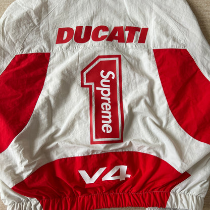 SUPREME DUCATI TRACK JACKET LIGHT GREY