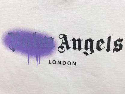 PALM ANGELS LONDON SPRAYED TEE WHITE