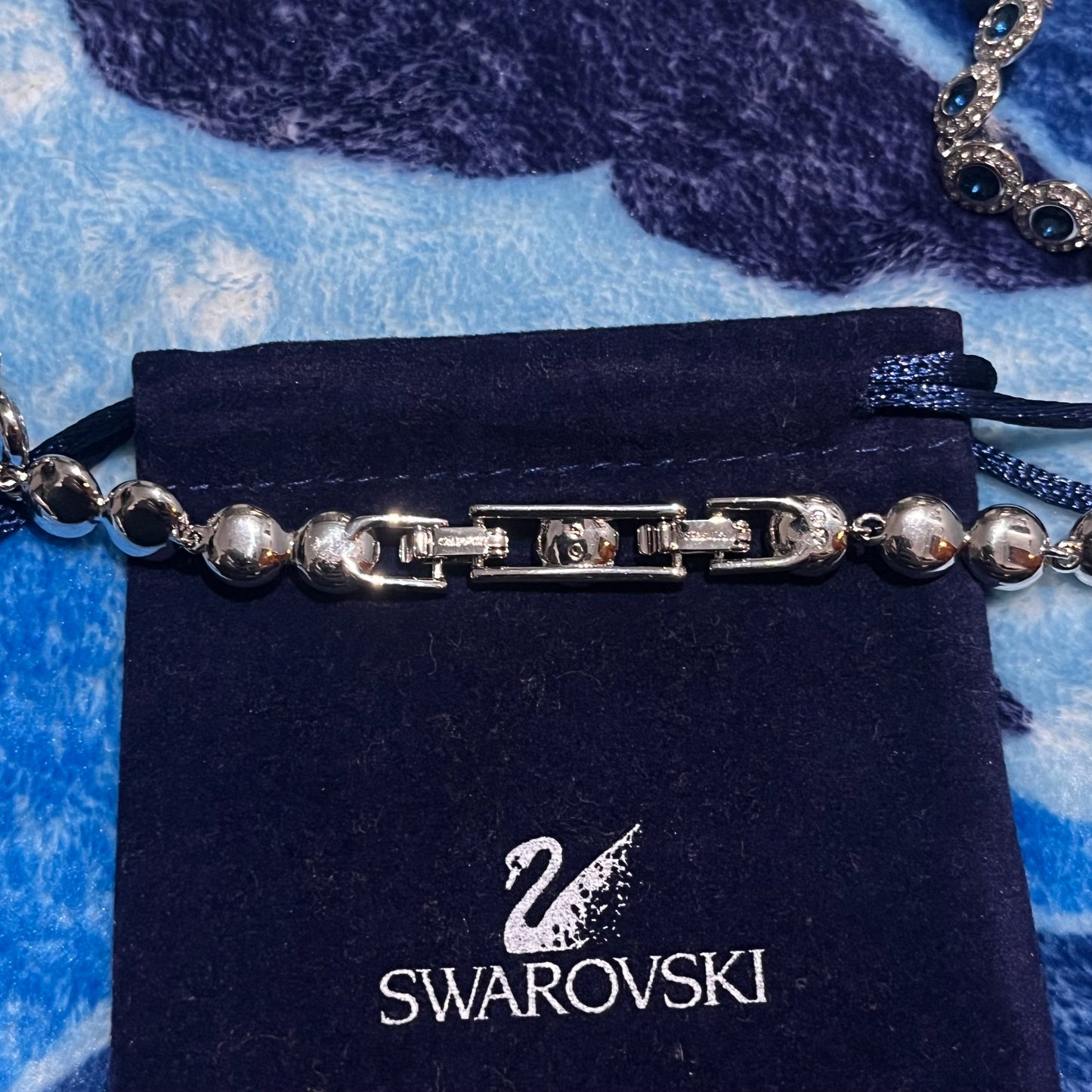 Gargantilla Swarovski Angelic Plateado Azul