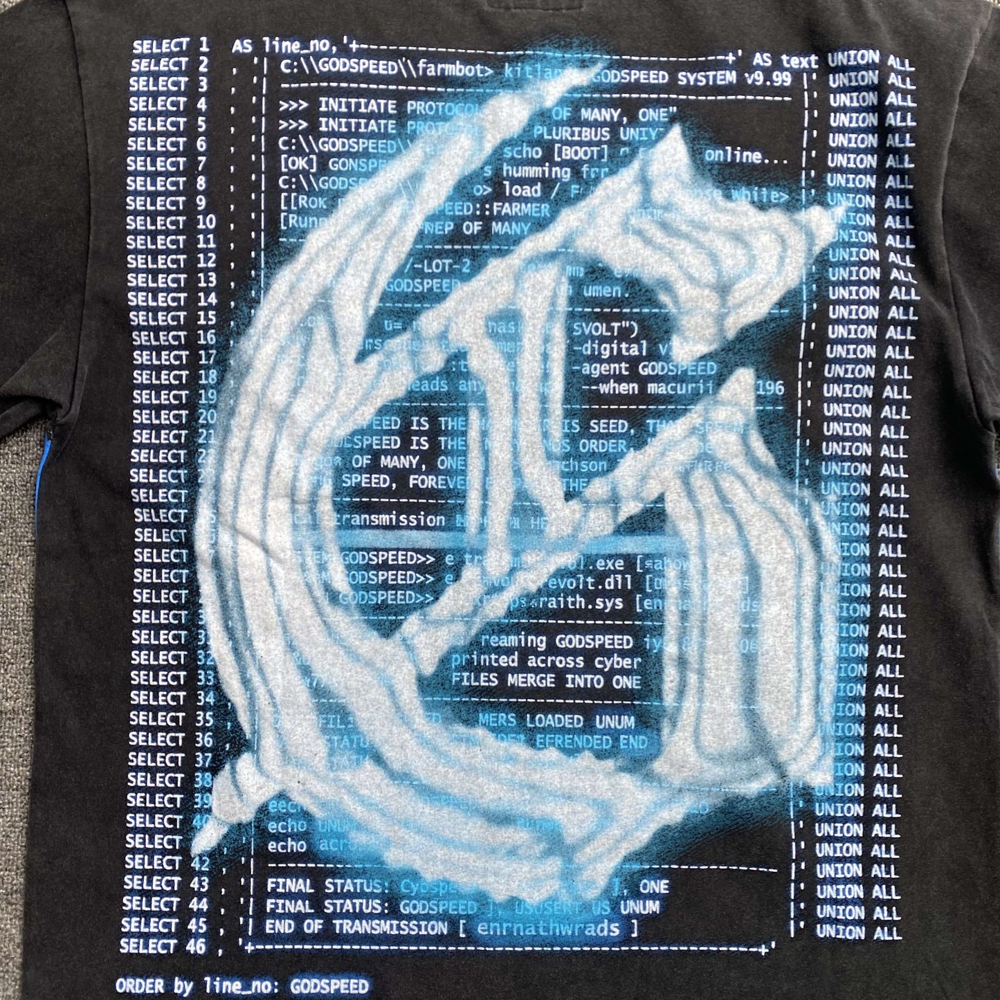 Remera Godspeed Aura Farm Negra