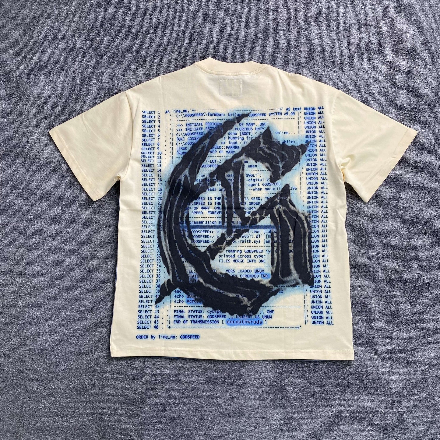 Remera Godspeed Aura Farm Crema