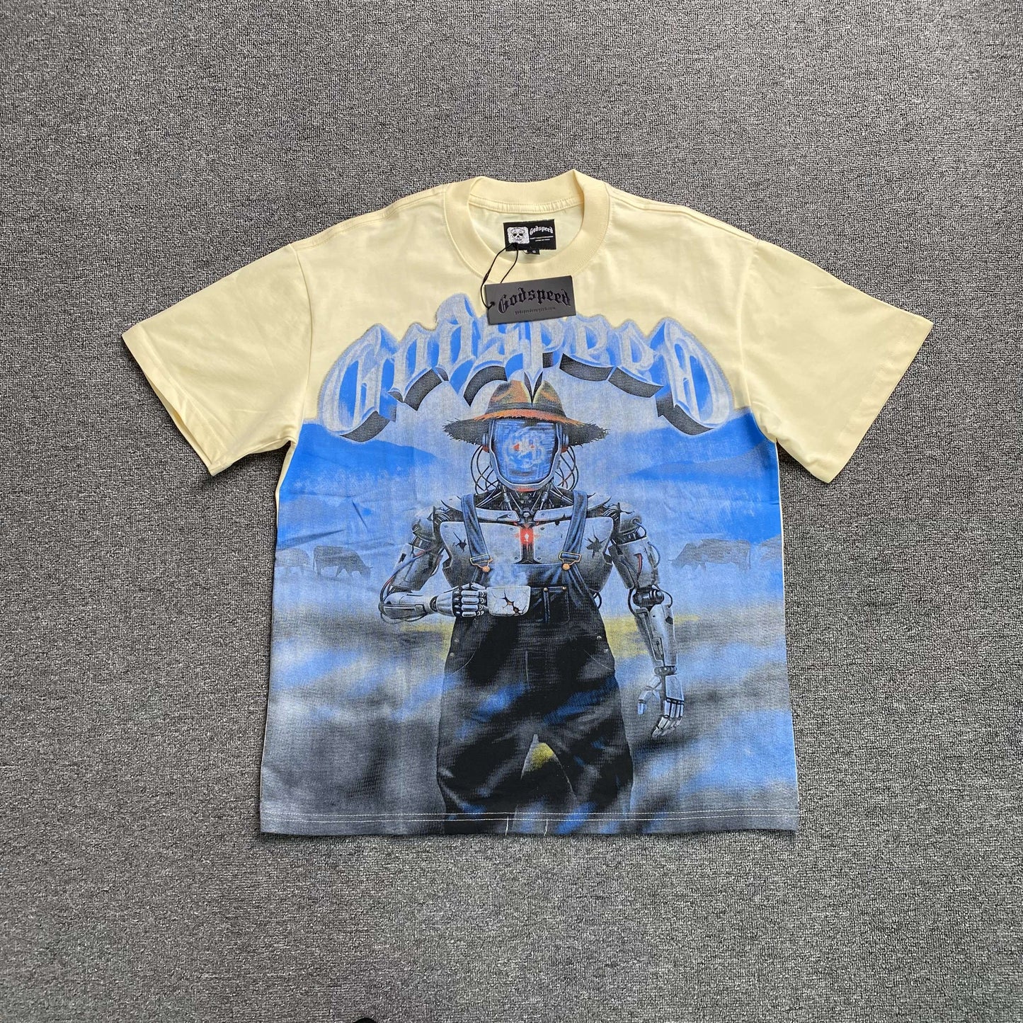 Remera Godspeed Aura Farm Crema