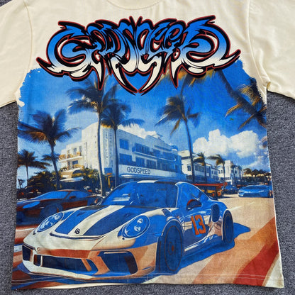 Remera Godspeed Car Meet Miami Crema