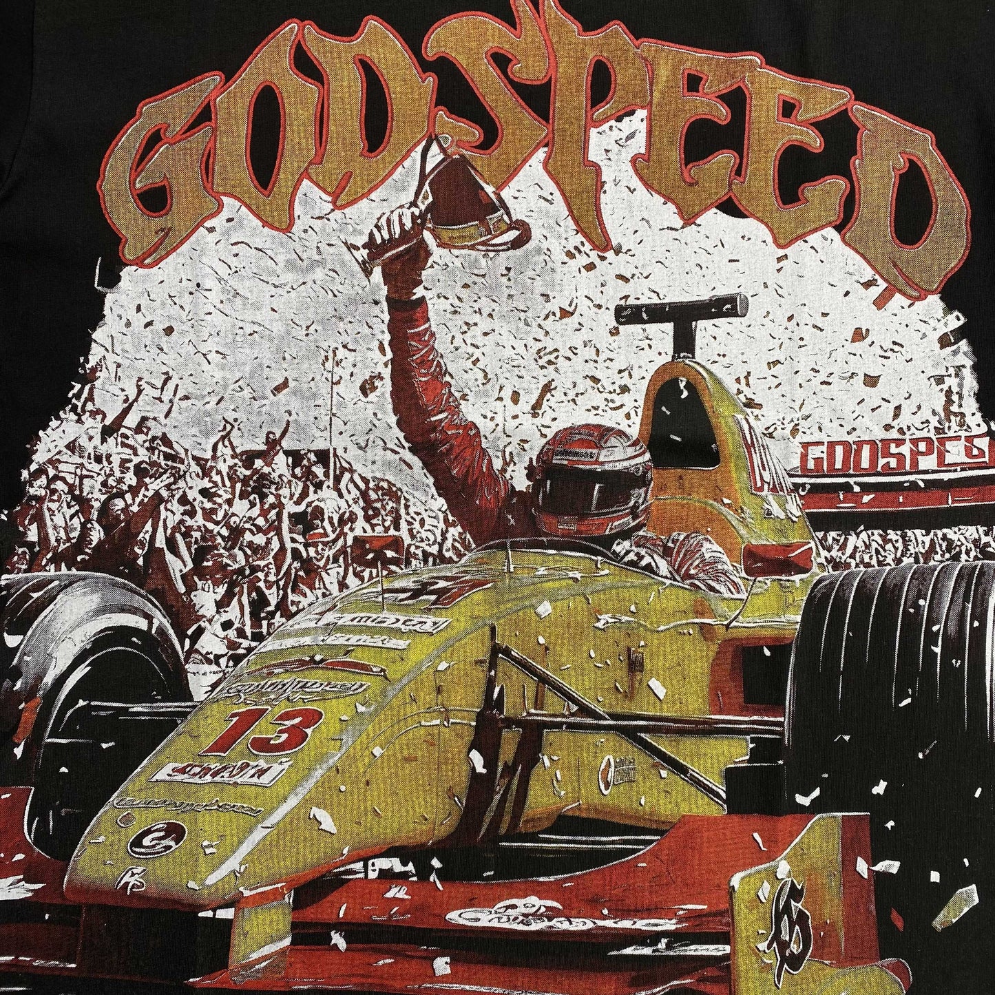 Remera Godspeed F1 Finishline Negra