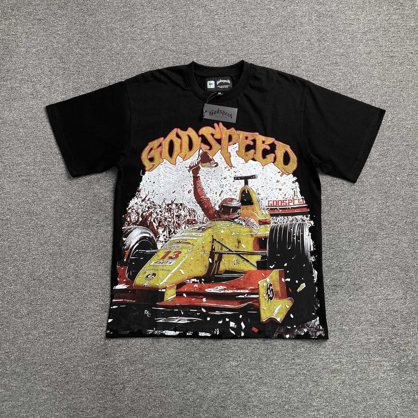 Remera Godspeed F1 Finishline Negra