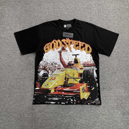 Remera Godspeed F1 Finishline Negra
