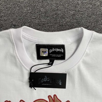 Remera Godspeed F1 Finishline Blanca