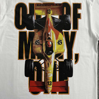 Remera Godspeed F1 Finishline Blanca