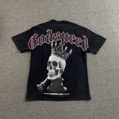 Remera Godspeed King 4ever Negra