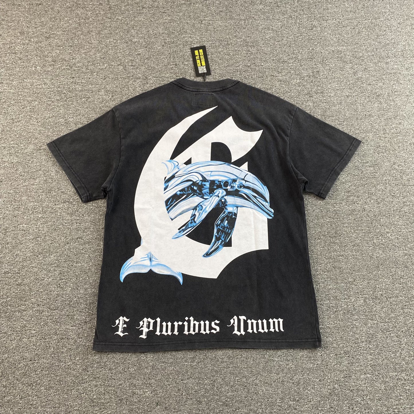 Remera Godspeed Miami Dolphin Negra