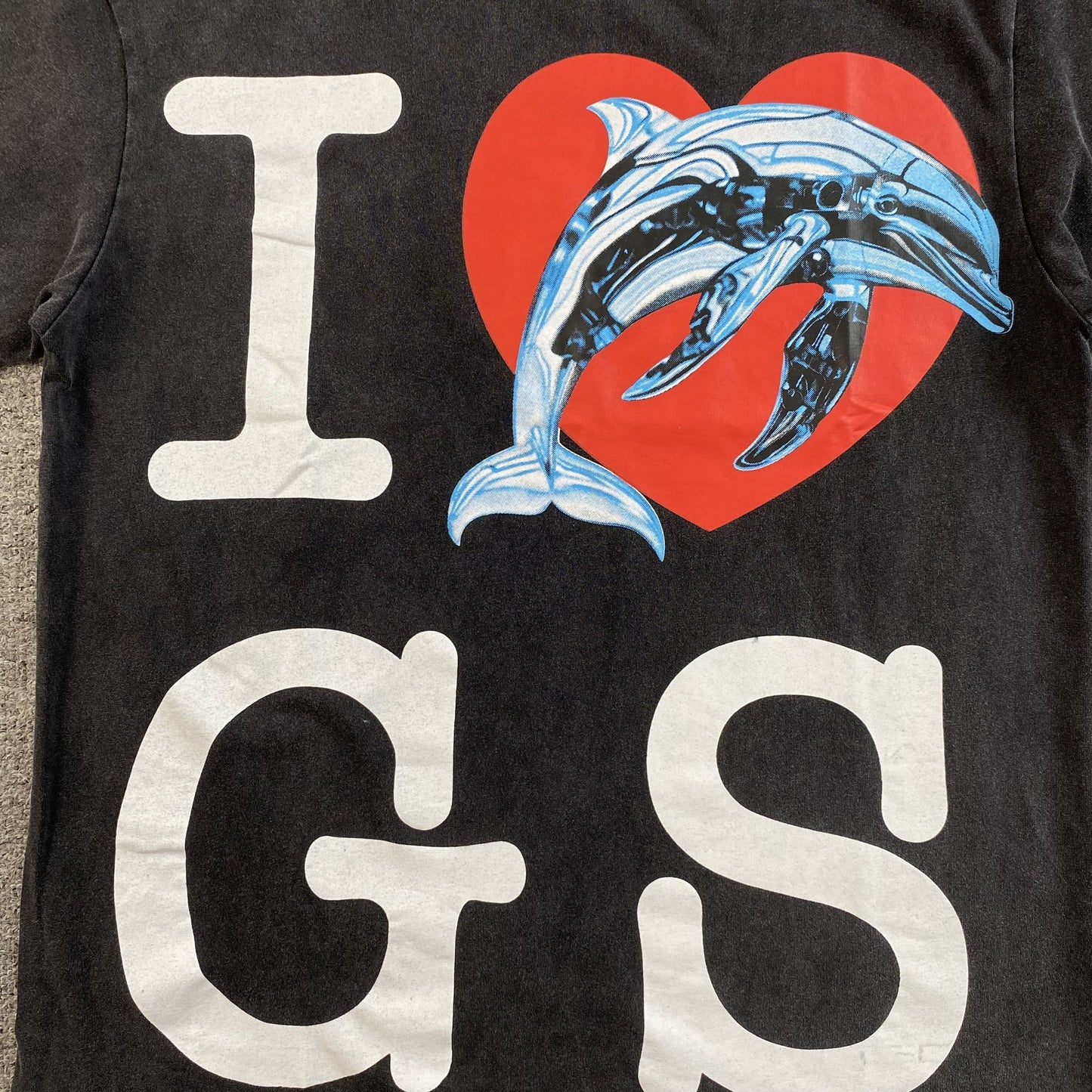 Remera Godspeed Miami Dolphin Negra