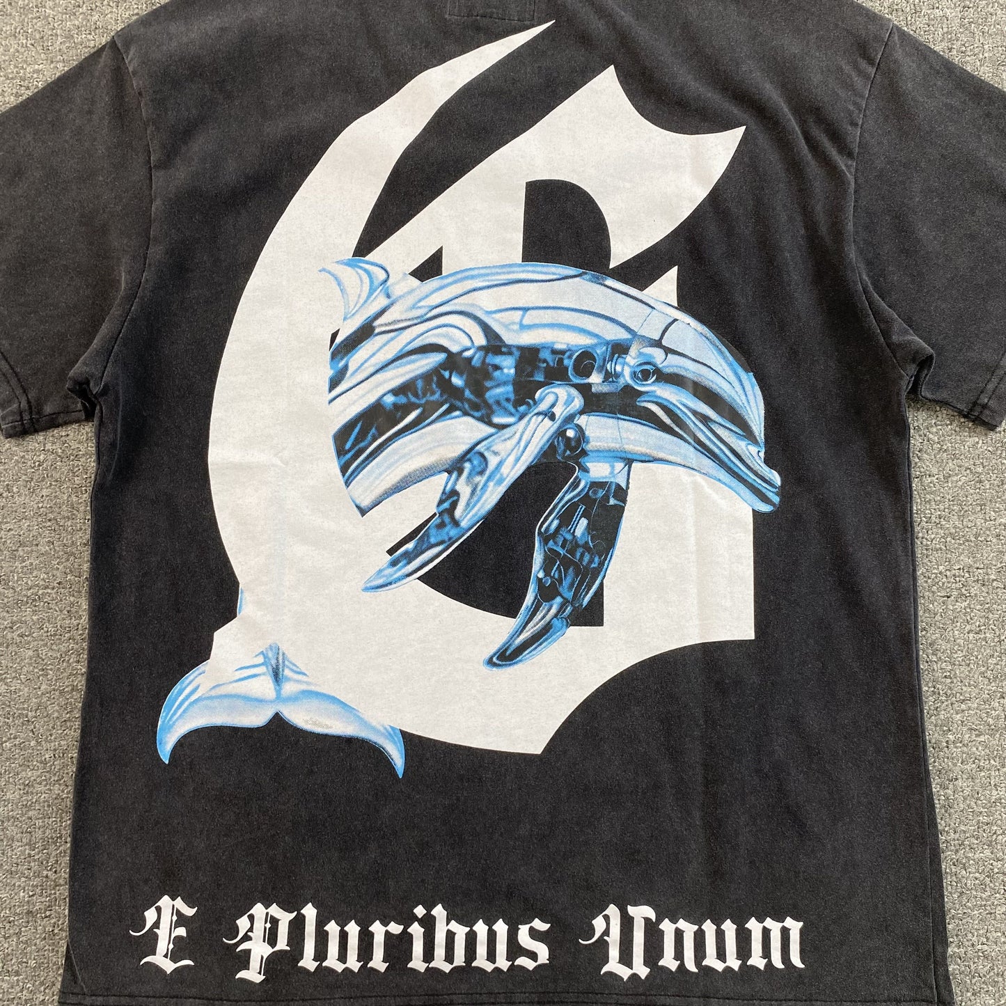 Remera Godspeed Miami Dolphin Negra